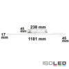 3-PH Linearleuchte prismatisch, 120cm, 40W, schwarz, 3000|3500|4000K, CRI90, DALI dim