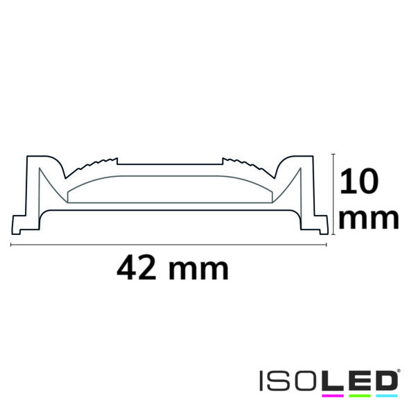 Einschubcover 2x25° Linse doppelt-asymmetrisch für 3-Phasen Linearleuchte prismatisch, 120cm