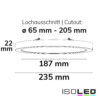 LED Aufbau/Einbauleuchte Flex Pro DN235, 16W, weiß, 120lm/W, 3000|3500|4000K, dimmbar