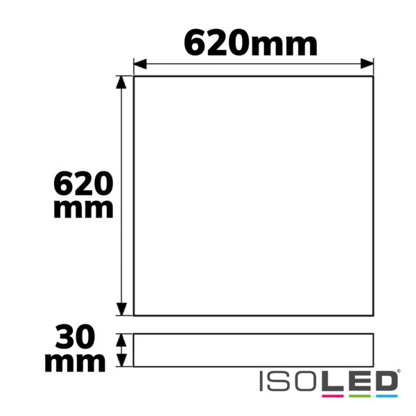 LED Panel Backlight Line 625 UGR<19 8H/8H, CRI90, 36W, ColorSwitch 3000|4000|6000K, Push/DALI dim.