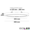 LED Aufbau/Einbauleuchte Flex Pro DN300, 22W, weiß, 120lm/W, 3000|3500|4000K, dimmbar