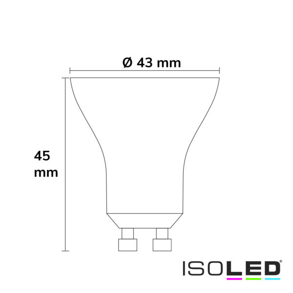 LED Spot SYS-GU10, rund, 5W, CRI90, 2700K, dimmbar (exkl. Cover, exkl. Einbaurahmen)