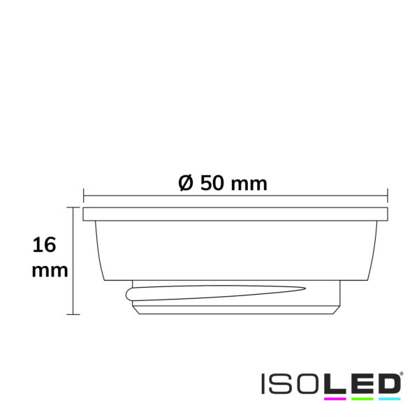 Cover für LED Spot und LED Modul SYS-GU10, weiß matt, rückversetzt, UGR<12