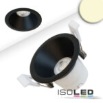 LED Einbaustrahler BACK60-68, schwarz matt, rund, 5W, CRI90, 3000K, rückversetzt, UGR<12, dimmbar