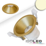 LED Einbaustrahler BACK60-68, gold, rund, 5W, CRI90, 2700K, rückversetzt, UGR<12, dimmbar