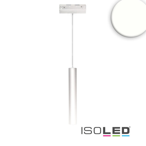 Track48 Hängeleuchte Pipe weiß, 7W, 36°, UGR<19, 48V DC, 4000K, CRI90, DALI dimmbar