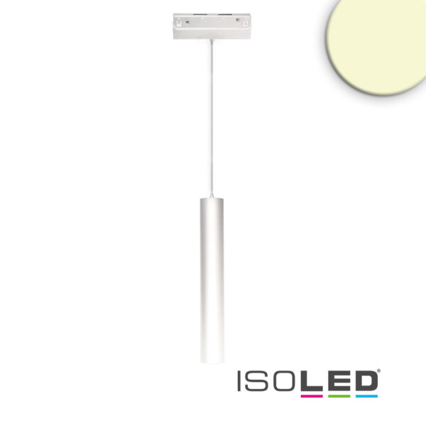 Track48 Hängeleuchte Pipe weiß, 15W, 36°, UGR<19, 48V DC, 3000K, CRI90, DALI dimmbar