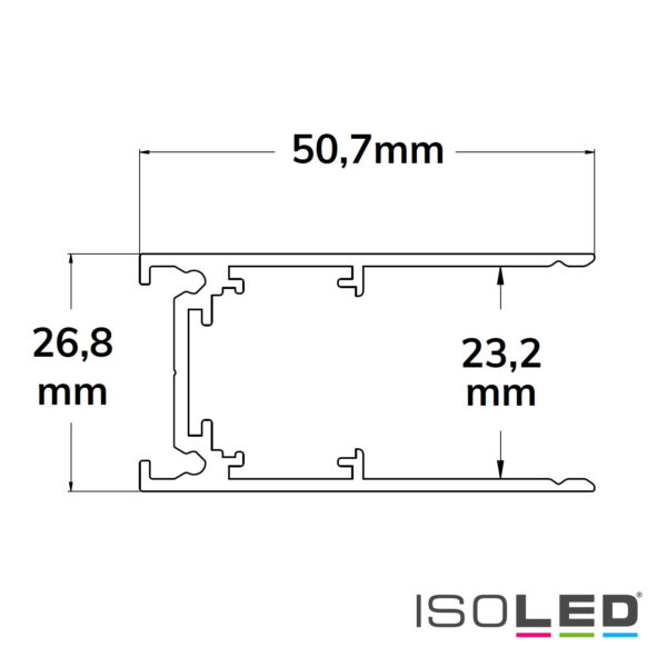 Track48 Aufbauschiene, weiß, 200cm, 4-polig, inkl. Endkappen und Schutzcover