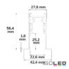 Track48 Einbauschiene, weiß, 200cm, 4-polig, inkl. Endkappen und Schutzcover
