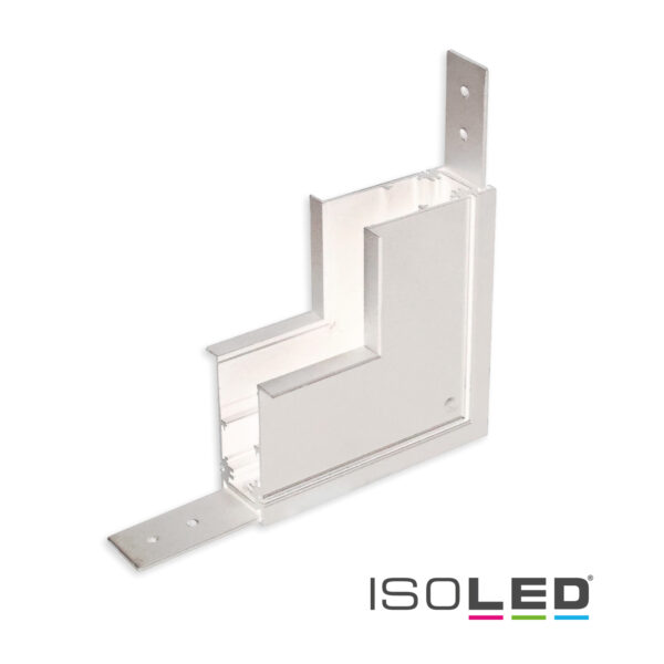 Track48 Eckschiene 90° vertikal für Einbauschiene, weiß, nicht stromführend