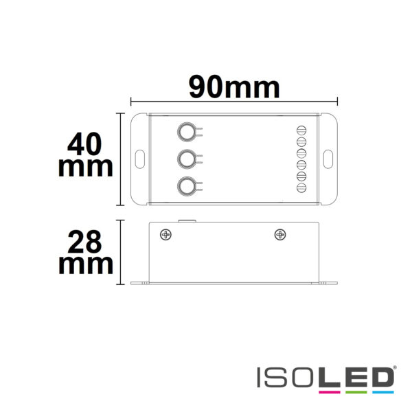 Sys-Pro Funk Mesh Multi-PWM Dimmer mit Bedientasten, 1 Kanal, 12-24V DC 12-20A