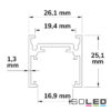 Track48 Aufbauschiene flat, schwarz, 200cm, 4-polig, inkl. Endkappen und Schutzcover