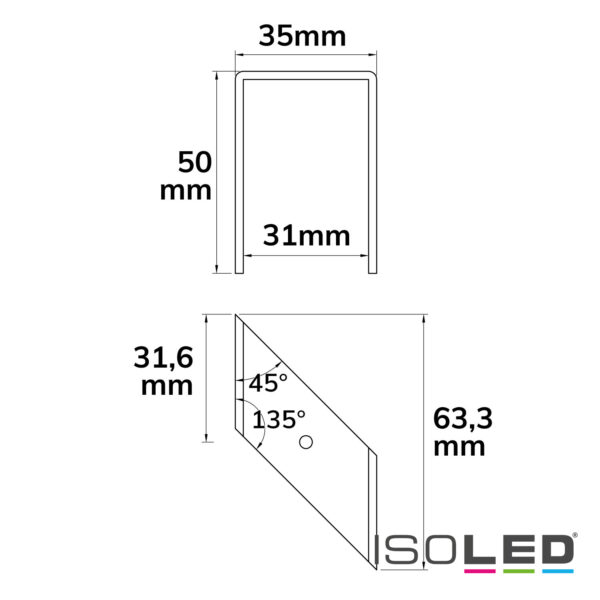 Track48 Montageklammer für Einbauschiene, 2 Stück