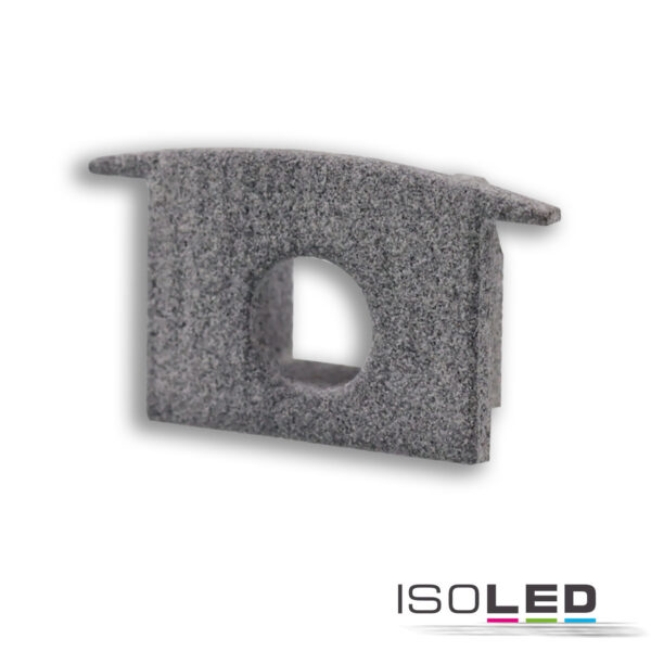 Endkappe EC228 für Profil MAXI-EB V2, grau, gerade, mit Kabeldurchführung, 1 STK