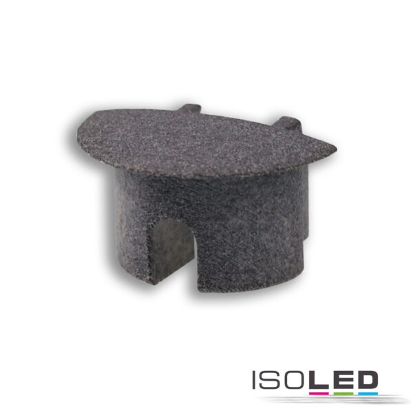 Endkappe EC232 für Profil MAXI-EB V2, grau, rund, mit Kabeldurchführung, 1 STK