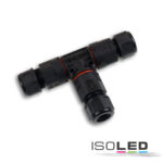 Kabel T-Verbinder IP68, 3-polig 0.75-2.5mm² mit Federklemme, max. 250V 16A, Manteldm. 6,5-11mm