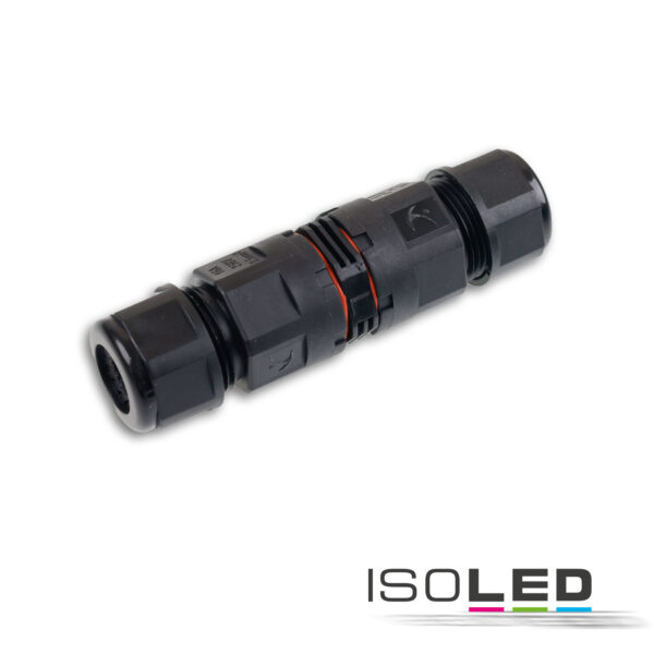 Kabelverbinder IP68, 3-polig 0.75-2.5mm² mit Federklemme, max. 250V 16A, Manteldm. 6.5-11mm