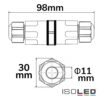 Kabelverbinder IP68, 5-polig 0.75-2.5mm² mit Federklemme, max. 250V 16A, Manteldm. 6,5-11mm