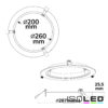 Loch Adapterring für Downlights, mit Federn, weiß, ID 201mm - AD 287mm
