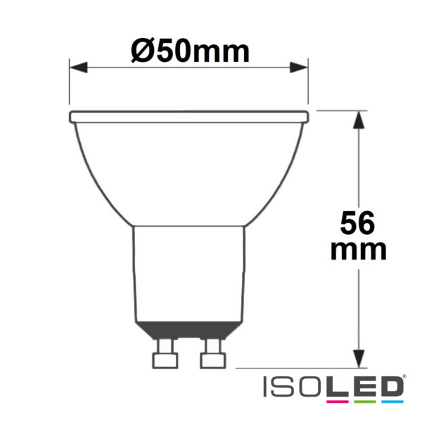 GU10 LED Strahler 5W, 45°, prismatisch, kaltweiß, dimmbar, CRI90