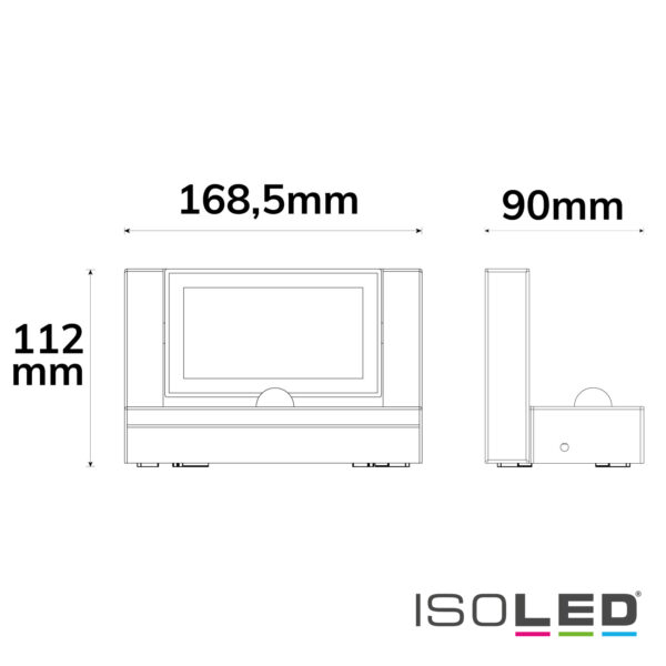 LED Wandleuchte mit einstellbarem PIR Bewegungs-/Helligkeitssensor, 12W, IP65, schwenkbar, warmweiß
