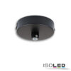 Deckenbaldachin rund, schwarz, für Kabel mit bis zu max. 9,8mm Manteldurchm.
