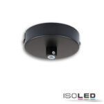 Deckenbaldachin rund, schwarz, für Kabel mit bis zu max. 9,8mm Manteldurchm.
