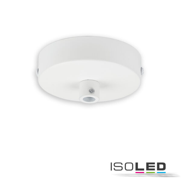 Deckenbaldachin rund, weiß, für Kabel mit bis zu max. 9,8mm Manteldurchm.