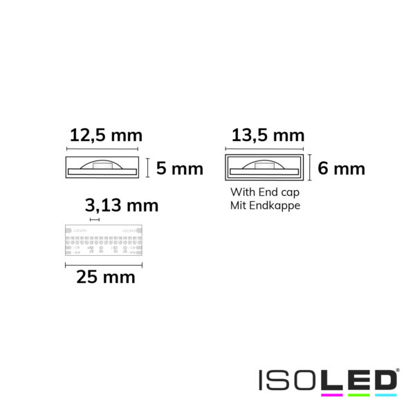 LED AQUA COB927/965 Linear CCT Flexband, 24V DC, 7W ww + 7W kw, IP68, 5m Rolle, 640 LED/m