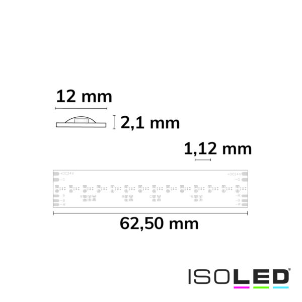 LED COB RGB+WW Linear Flexband, 24V DC, 20W, IP20, 5m Rolle, 896 LED/m