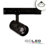 3-Phasen Schienen-Strahler fokussierbar, 12W, 20°-55°, schwarz matt, 4000K, DALI dimmbar