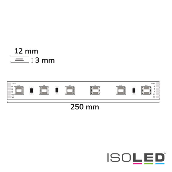 LED SIL RGB+WW+KW CCT Flexband, 48V DC, 17W, IP20, 5in1 Chip, 10m Rolle, 60 LED/m