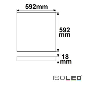 115896_skizze Infrarot-Panel PREMIUM Professional 300, 592x592mm, 285W