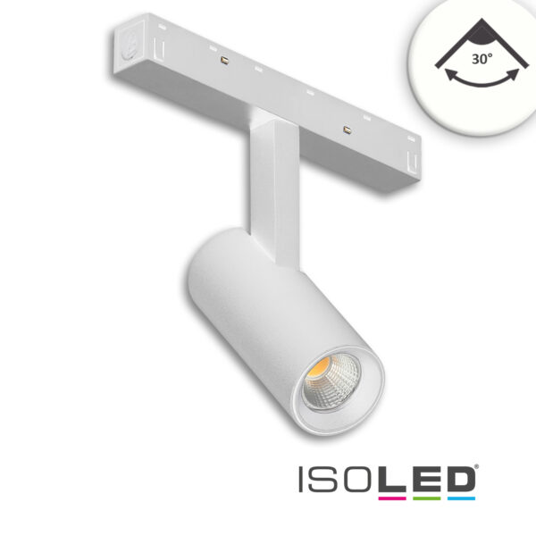 Track48 Schienenstrahler weiß, 7W, 30°, UGR<19, 48V DC, 4000K, CRI90, DALI dimmbar
