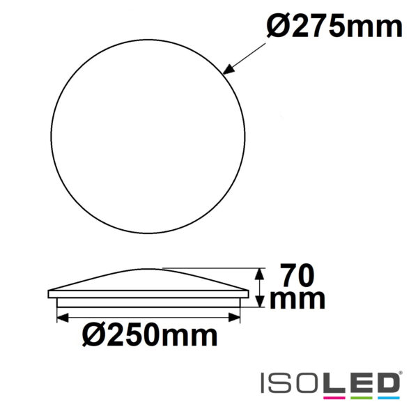 LED Decken/Wandleuchte 18W, weiß, IP54, ColorSwitch 3000|4000|5000K