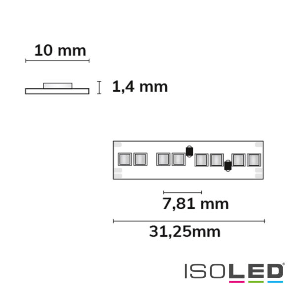 LED HEQ919/940 Linear CCT Flexband, 24V DC, 7W ww + 7W kw, IP20, 5m Rolle, 256 LED/m