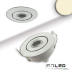 LED Einbauleuchte MiniAMP weiß, 3W, 12V DC, warmweiß, dimmbar, 100cm Kabel