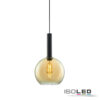 Pendelleuchte, amber round Glas, E27, 25cm, 50-300cm, exkl. Leuchtmittel, exkl. Baldachin