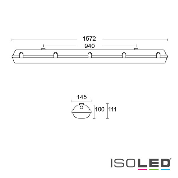 LED Wannenleuchte ATEX II 150cm, 54W, IP66, neutralweiß