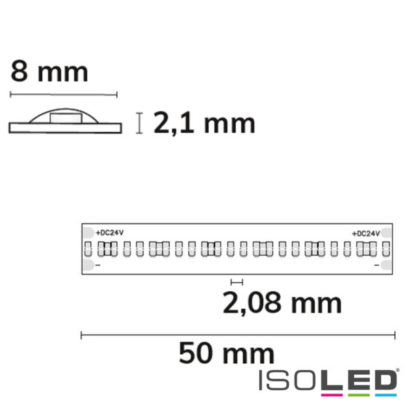 LED COB927 Linear Flexband, 24V DC, 8W, IP20, 2700K, 5m Rolle, 480 LED/m