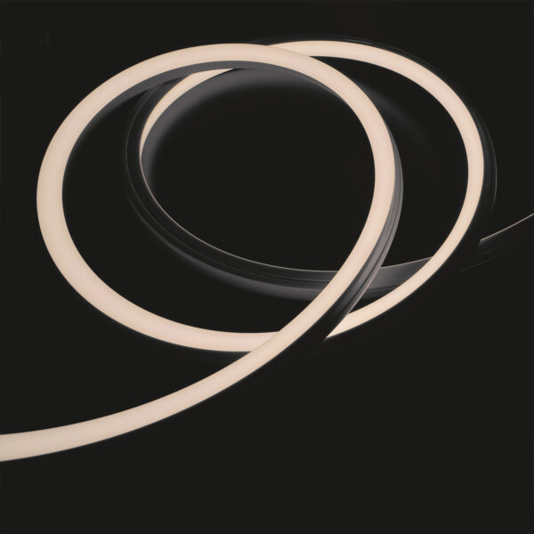 LED NEON930 Flexband Twist+Bend B16H16, 24V DC, 10W, IP67, 3000K, 5m, 140 LED/m, inkl. Montageclips