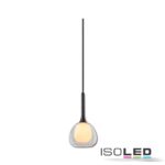Pendelleuchte, clear/white Glas, E14, 50-300cm, exkl. Leuchtmittel, exkl. Baldachin