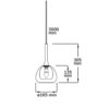 Pendelleuchte, clear/white Glas, E14, 50-300cm, exkl. Leuchtmittel, exkl. Baldachin