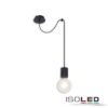 Hängeleuchte Metall schwarz, 120cm Kabel, 1xE27 Fassung, exkl. Leuchtmittel