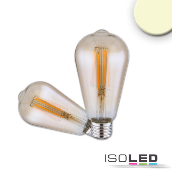 E27 Vintage Line LED ST64 Birne 7W warmweiß, Glas amber
