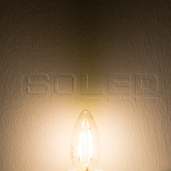 E14 LED Kerze, 4W, klar, warmweiß, 3er Pack