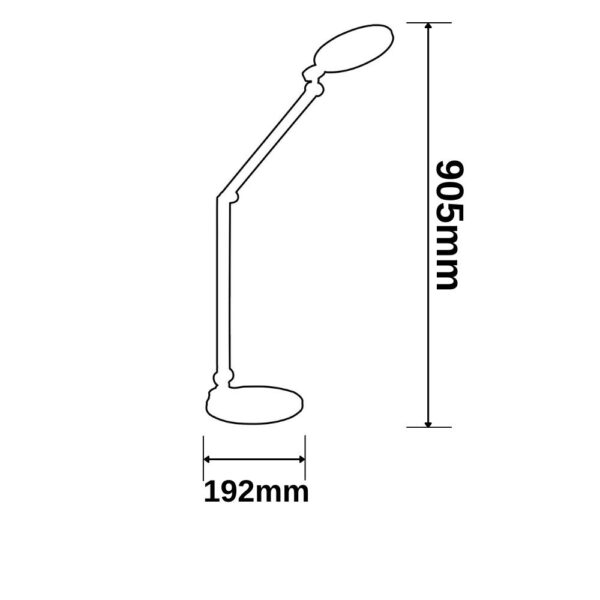 Tischleuchte Metall 10W silberfarben, ColorSwitch 3000|4000|6500K, Touchdimmer