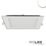 LED Downlight, 15W, eckig, ultraflach, blendungsreduziert, weiß, neutralweiß, dimmbar CRI90