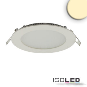 LED Downlight, 9W, rund, ultraflach, blendungsreduziert, weiß, warmweiß, dimmbar CRI90