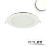 LED Downlight, 12W, rund, ultraflach, blendungsreduziert, weiß, neutralweiß, dimmbar CRI90